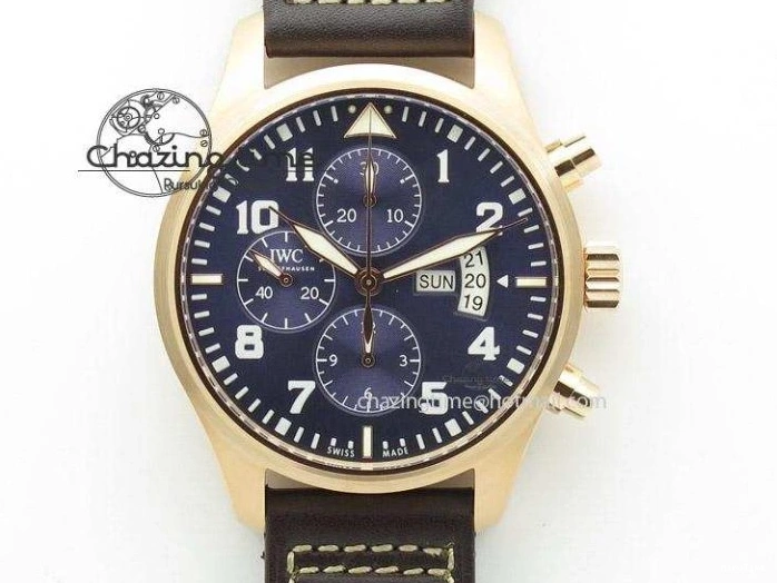MIROTIME 0712 Pilot Chrono 377725 SS ZF 1:1 Best Edition White Dial on Black Leather Strap A Soft 7183